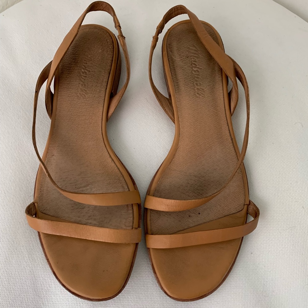 Madewell Women’s Leather Sandal, Brown/Tan, Size 7